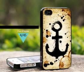 Vintage Old Anchor - For iPhone 4/4s Case, Hard Cover